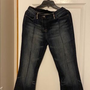 Next Bejewelled Jeans Flared UK 12 EXTRA LONG